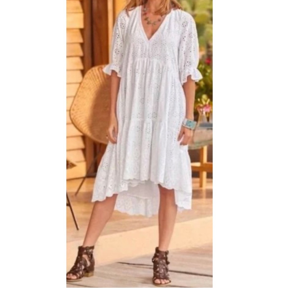Sundance White Eyelet High-Low Dress - Picture 2 of 16